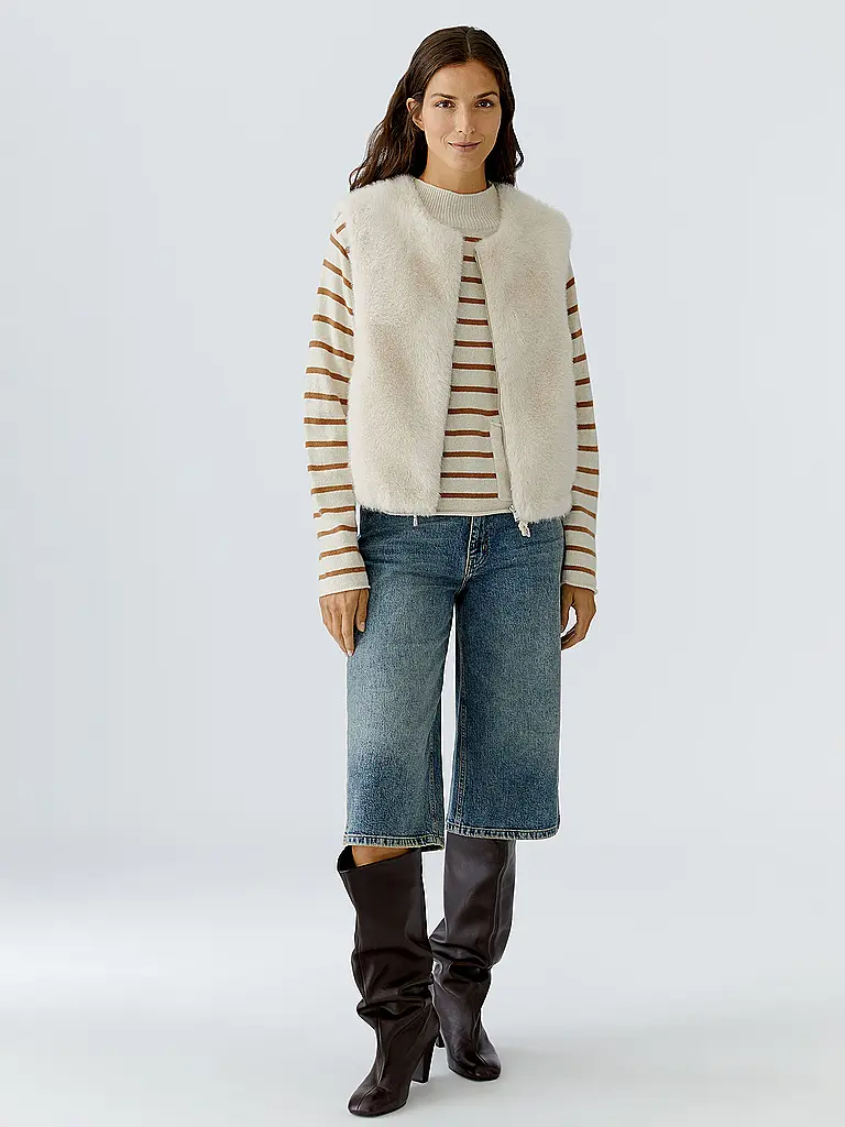 OUÍ | Gilet in Felloptik | beige