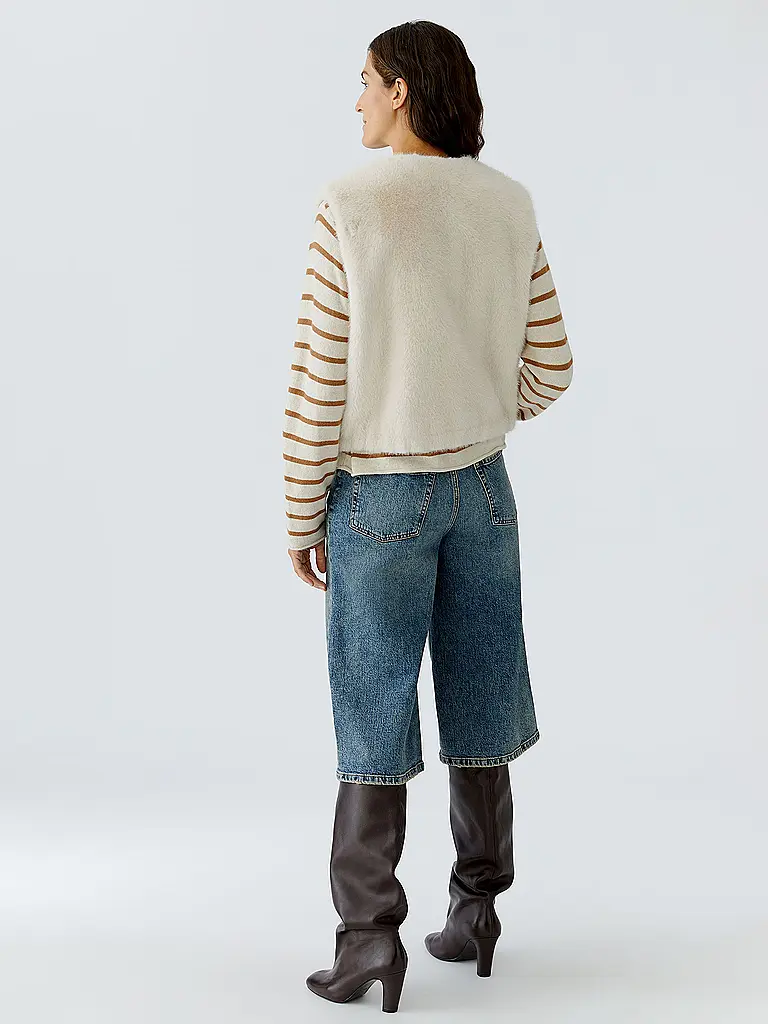 OUÍ | Gilet in Felloptik | beige