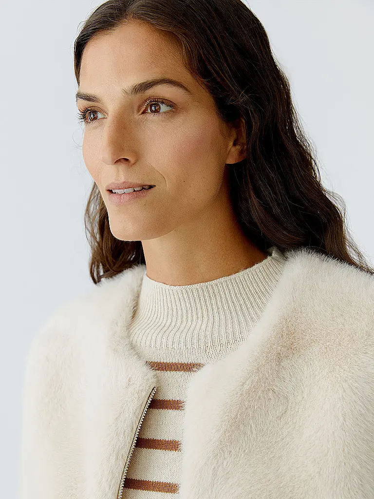 OUÍ | Gilet in Felloptik | beige