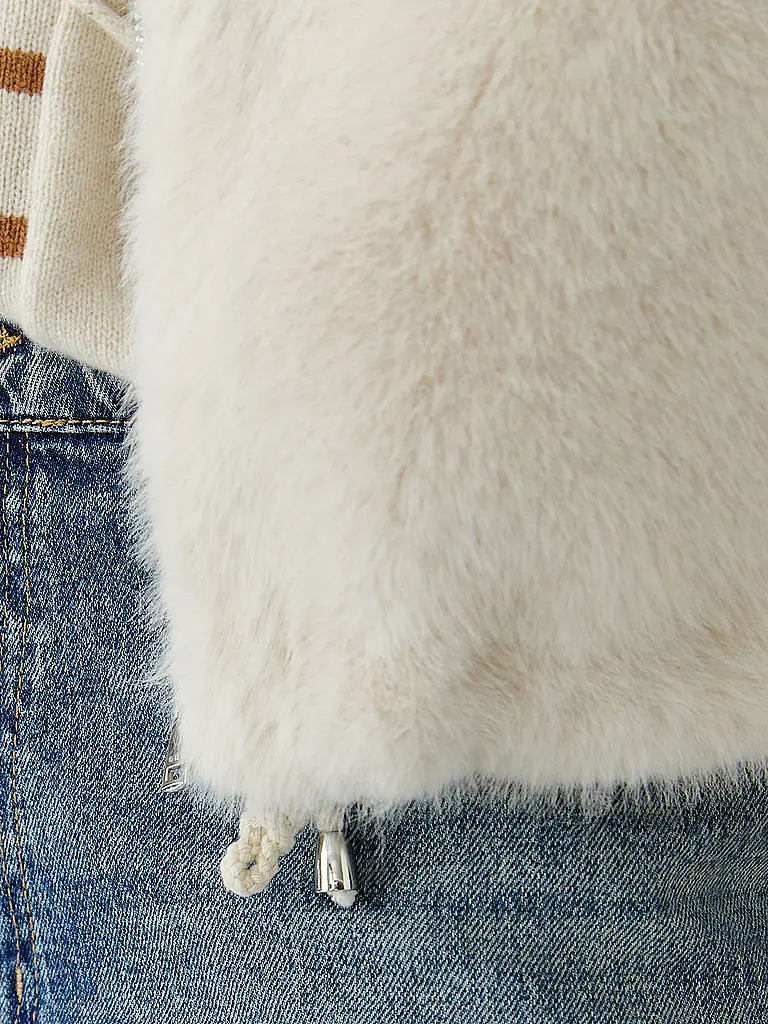 OUÍ | Gilet in Felloptik | beige