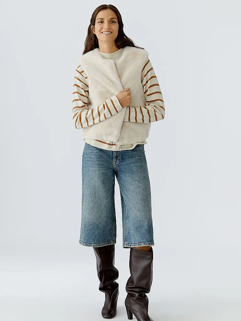 OUÍ | Gilet in Felloptik | beige