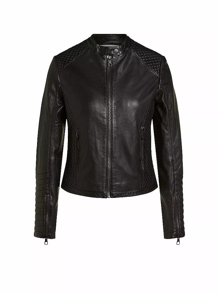 OUÍ | Lederjacke | schwarz