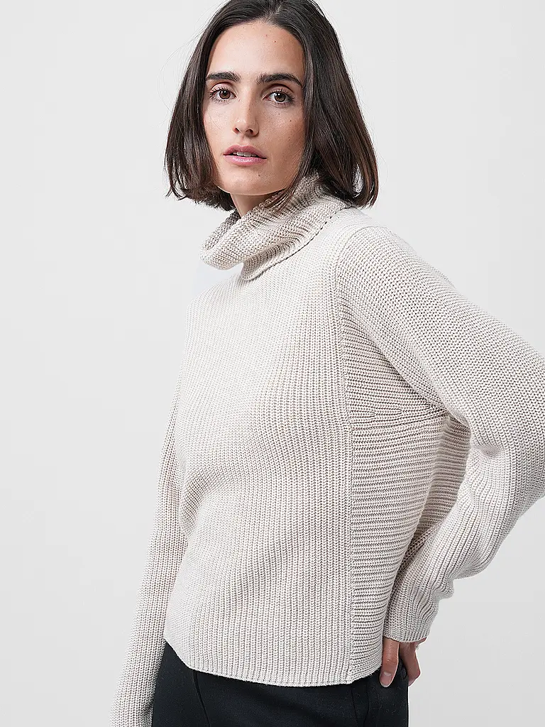 OUÍ | Rollkragenpullover  | Creme