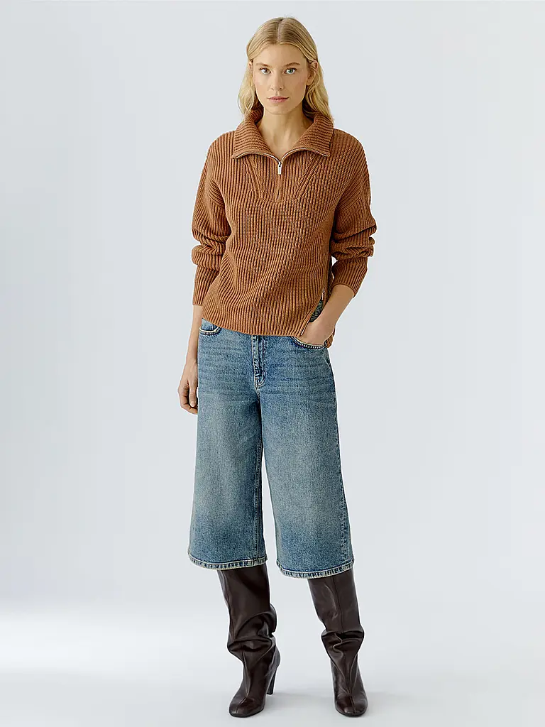 OUÍ | Troyer Pullover  | camel
