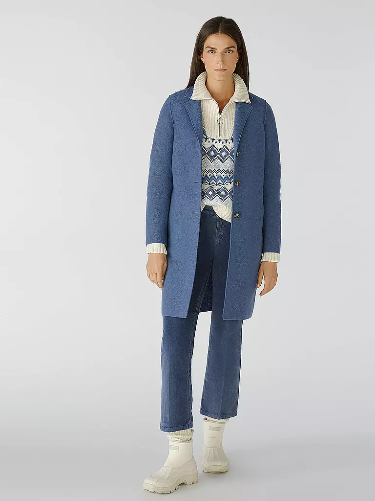 OUÍ | Wollmantel | blau