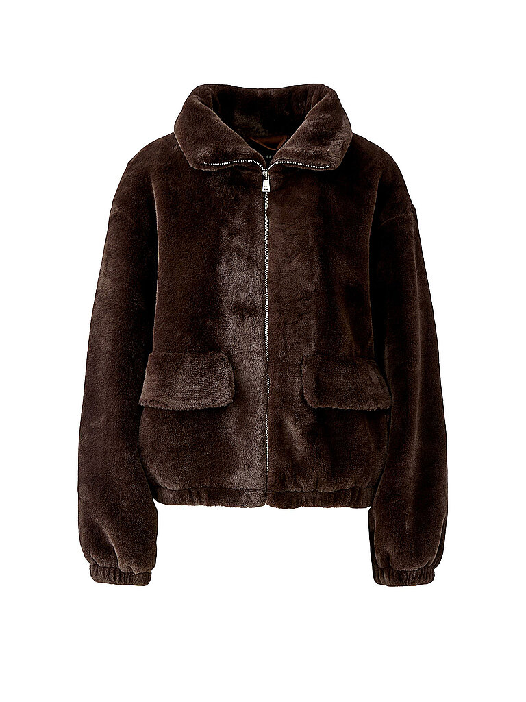 OUÍ Jacke in Felloptik braun | 40
