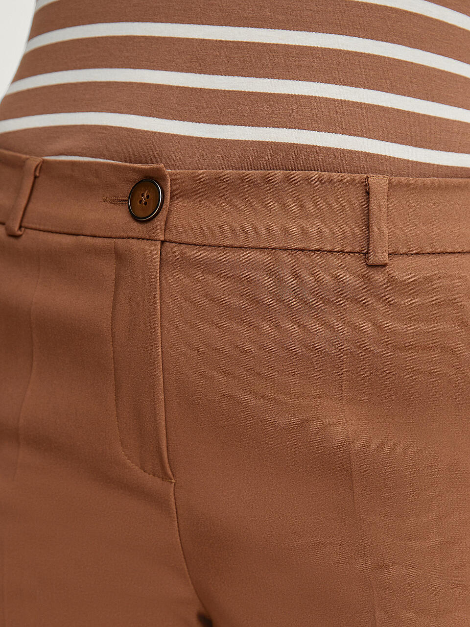 COMMA | Hose Slim Fit 7/8 | braun
