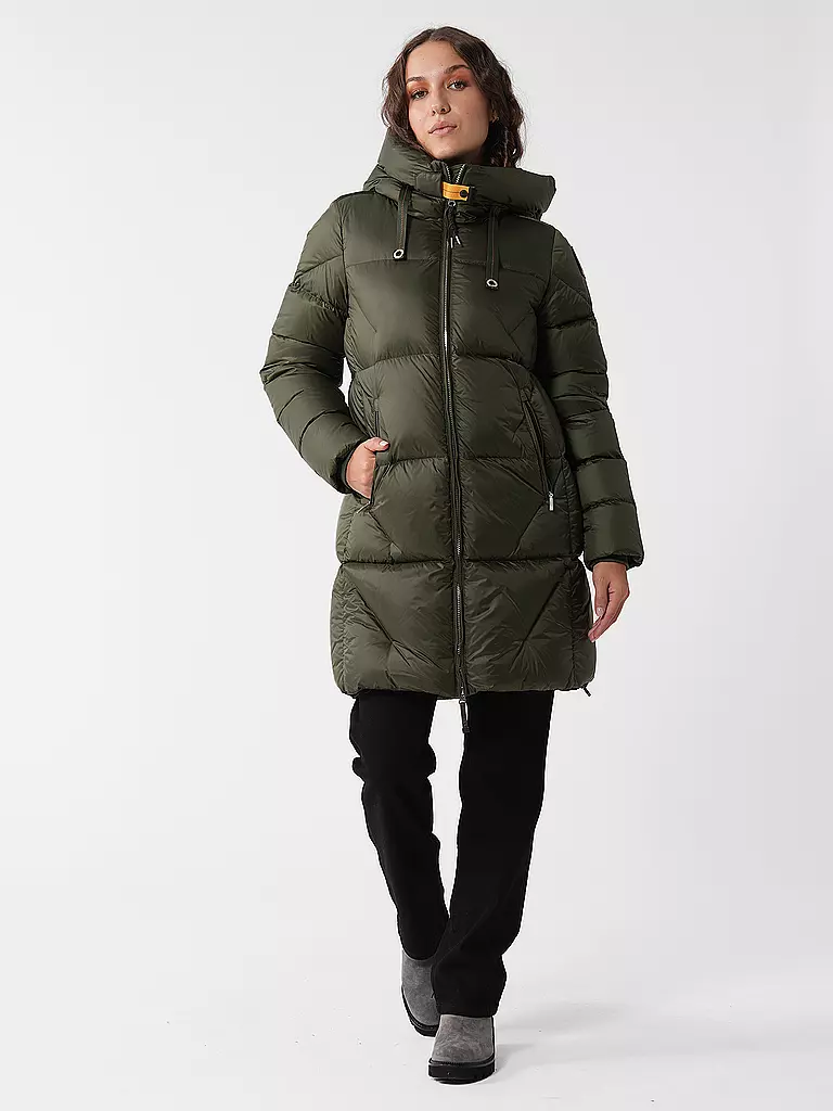 PARAJUMPERS | Daunensteppmantel JANET | olive