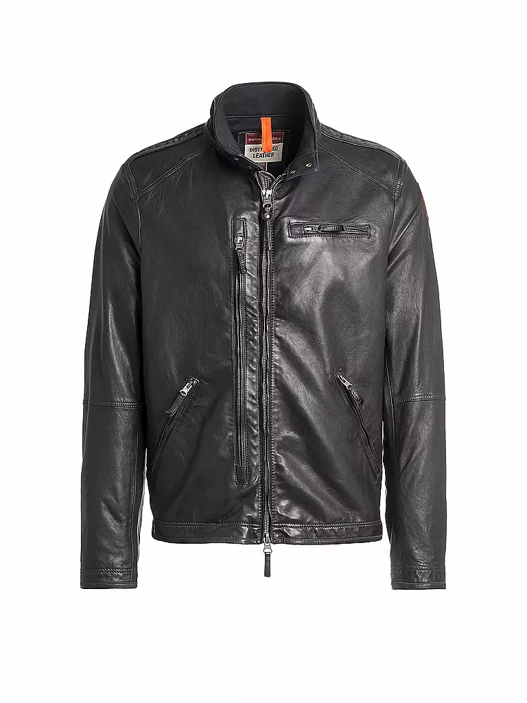 PARAJUMPERS | Lederjacke JUSTIN | schwarz