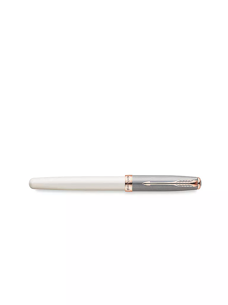 PARKER | Füllfederhalter Sonnet SE Contort Fountain Pen Subtle Pearl und Grey Rose Gold Trim | weiß