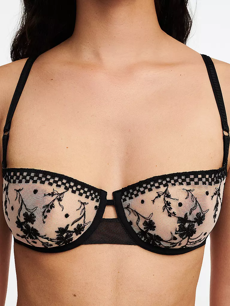 PASSIONATA | BH mit Bügel BALCONEY SUZY beige dore schwarz  | schwarz