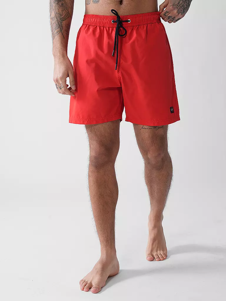 PAUL & SHARK | Badeshorts  | rot