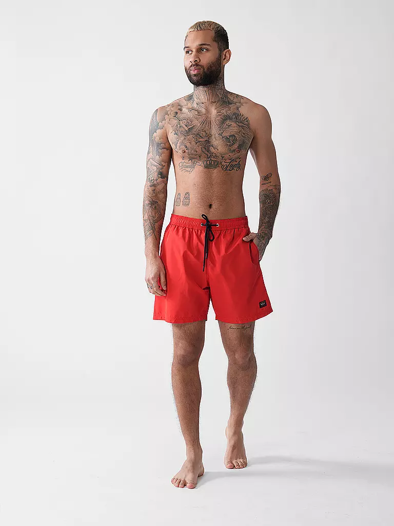 PAUL & SHARK | Badeshorts  | rot