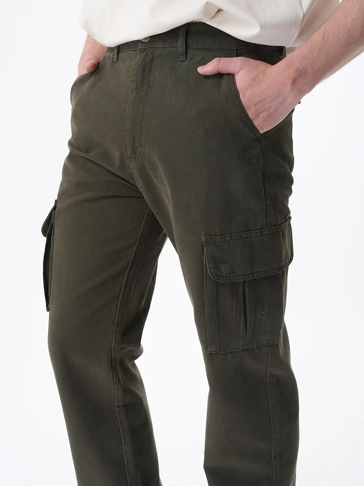 PEGADOR | Cargohose NEIVA Straight Fit | olive