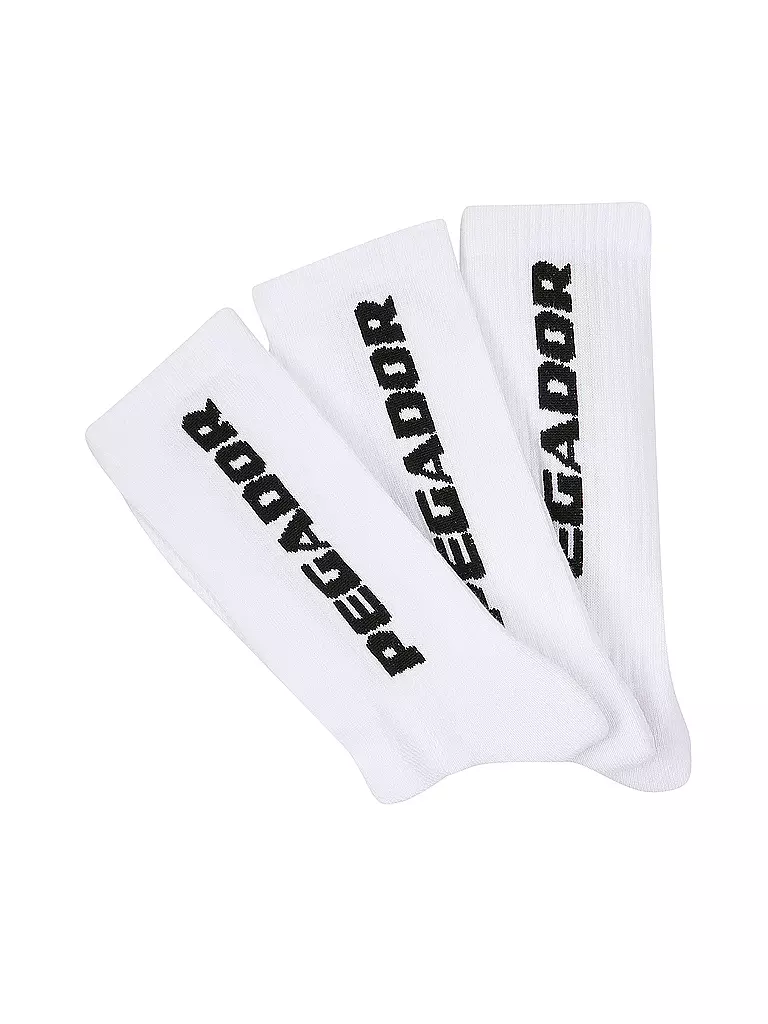 PEGADOR | Socken 3er Pkg. white/black | weiss