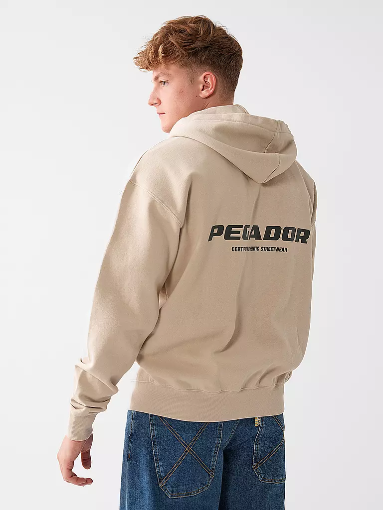 PEGADOR | Sweatjacke COLNE LOGO | beige