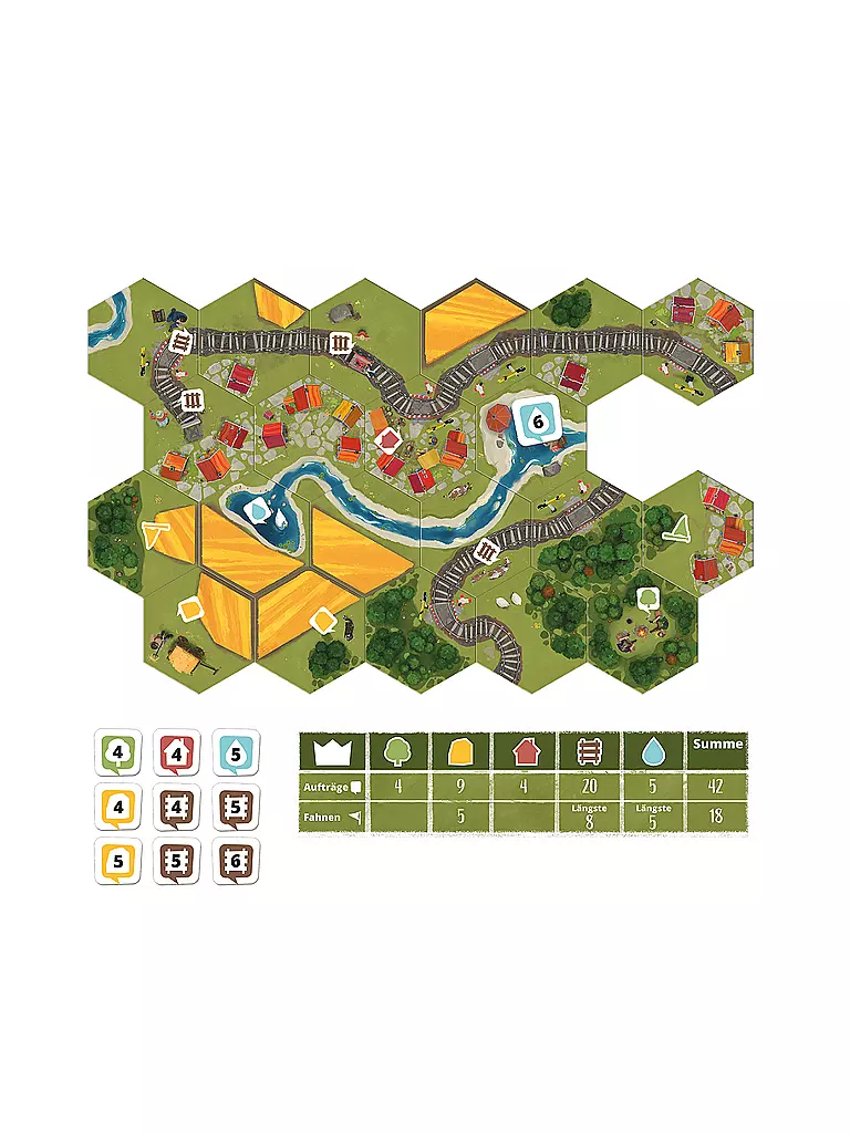 PEGASUS | Brettspiel -  Dorfromantik - Spiel des Jahres 2023 | keine Farbe