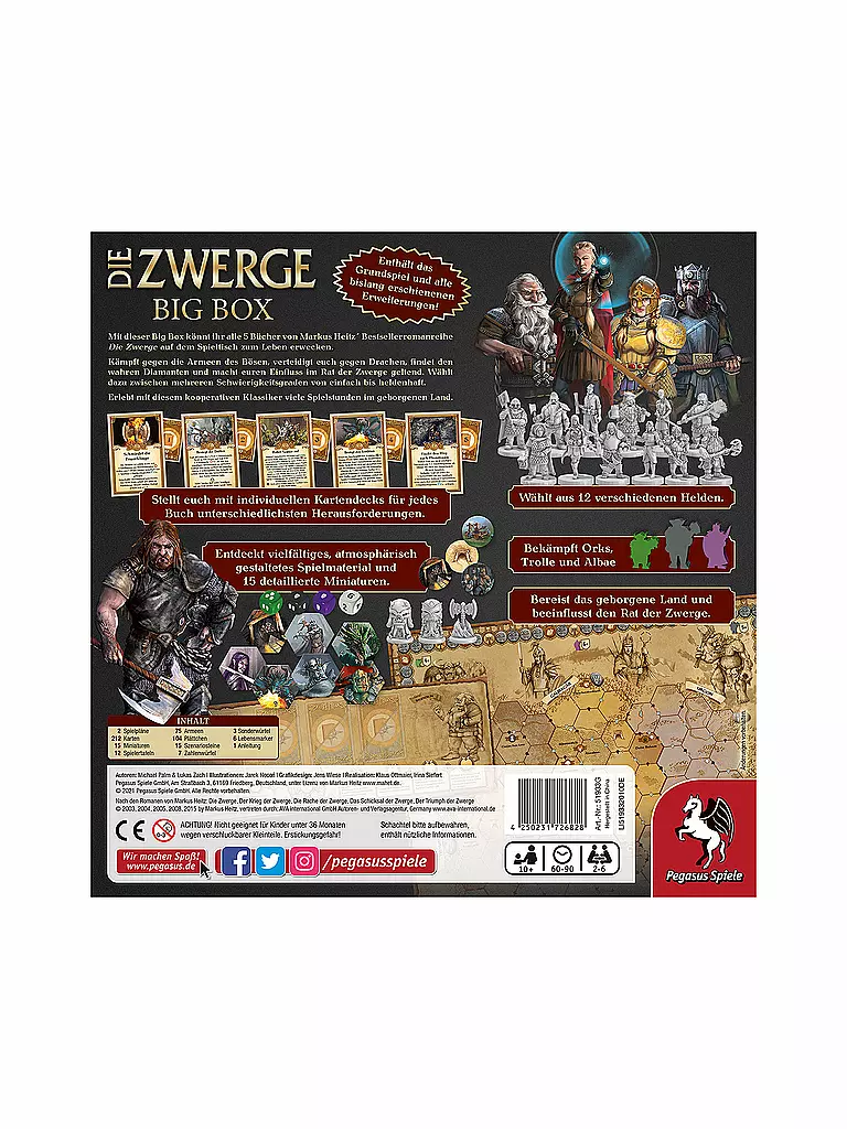 PEGASUS | Brettspiel - Die Zwerge Big Box | keine Farbe