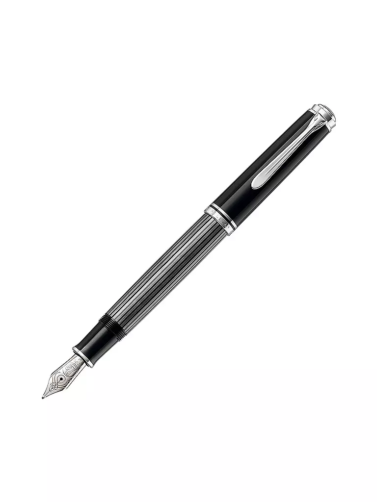 PELIKAN | Souverän Stresemann Kolbenfüllhalter M805 M (Anthrazit) | grau