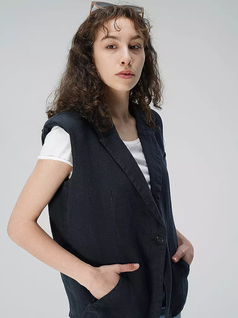 PENN&INK | Leinengilet  | schwarz