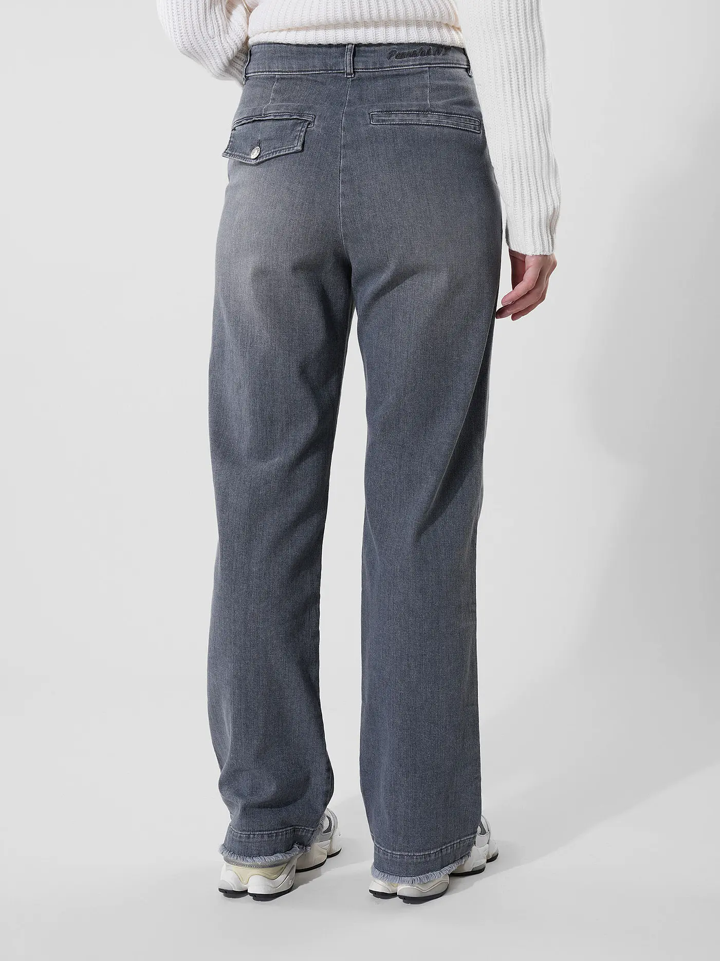 PENN&INK | Jeans Wide Leg | grau
