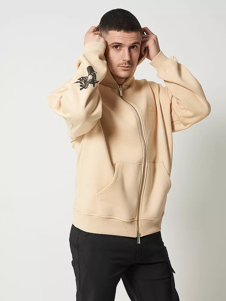 PEQUS | Sweatjacke Salvation | beige