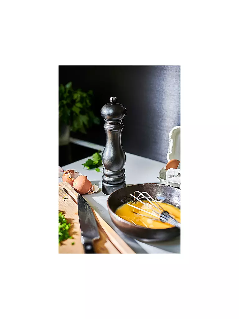 PEUGEOT | Manuelle Pfeffermühle aus Edelstahl Paris Chef Carbonschwarz u'Select 22 cm | grau