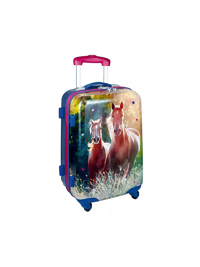 PFERDEFREUNDE | Kinder Hartschalen-Trolley "I love Horses" | transparent