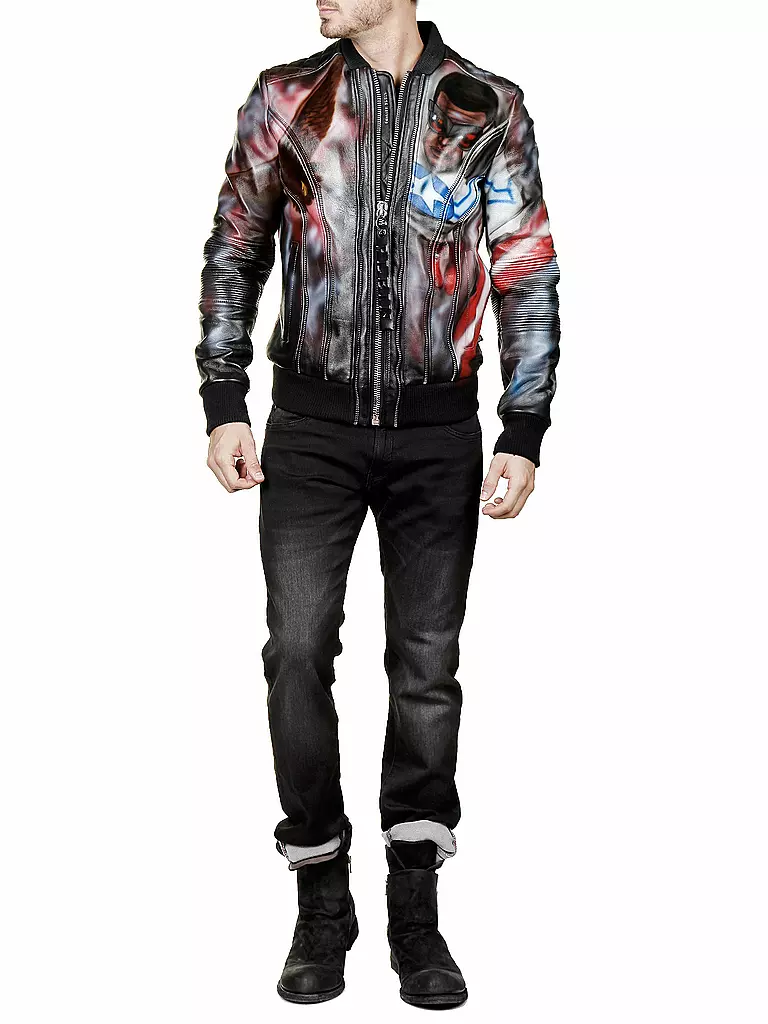 PHILIPP PLEIN | Lederjacke "Superhero" | 