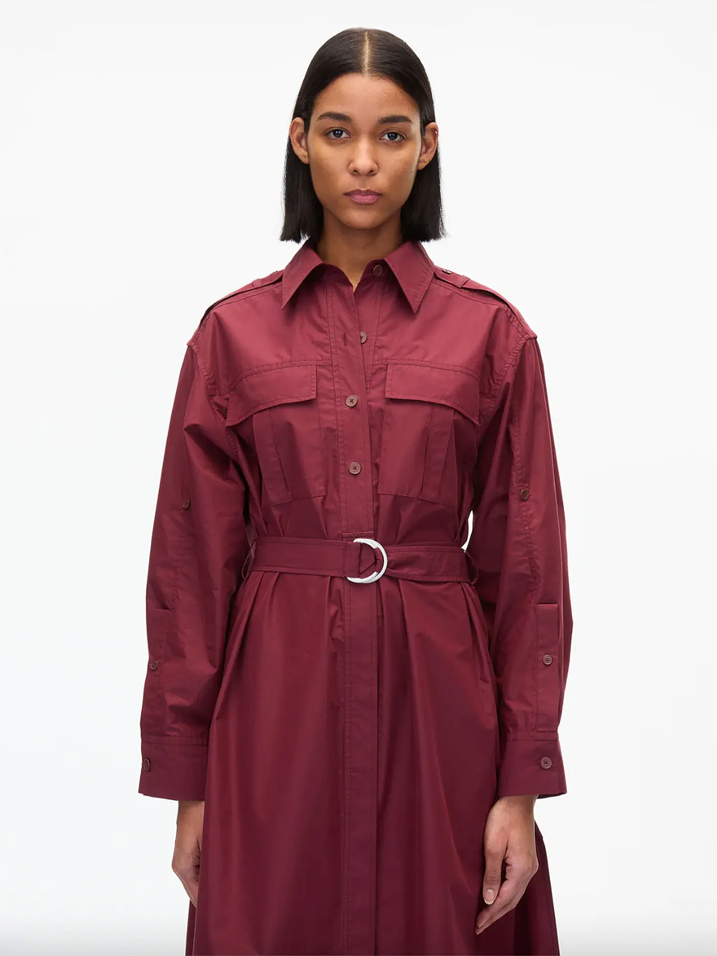PHILLIP LIM | Maxikleid | dunkelrot