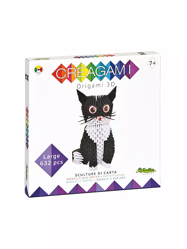 PIATNIK | Creagami - Origami 3D Katze L | keine Farbe