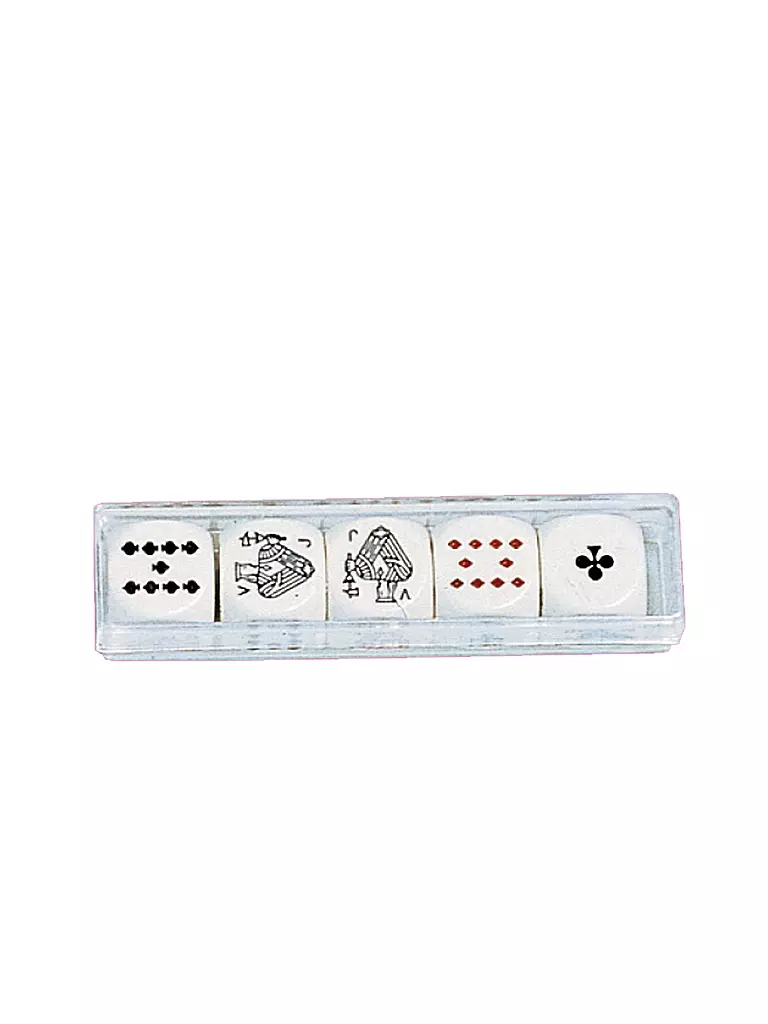 PIATNIK | Pokerwürfel 5 Stück | weiss