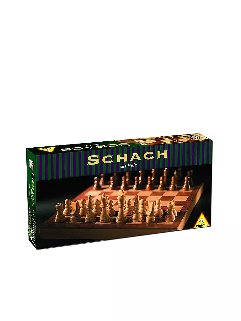 PIATNIK | Schach-Holzkasette mit Holzfiguren | transparent