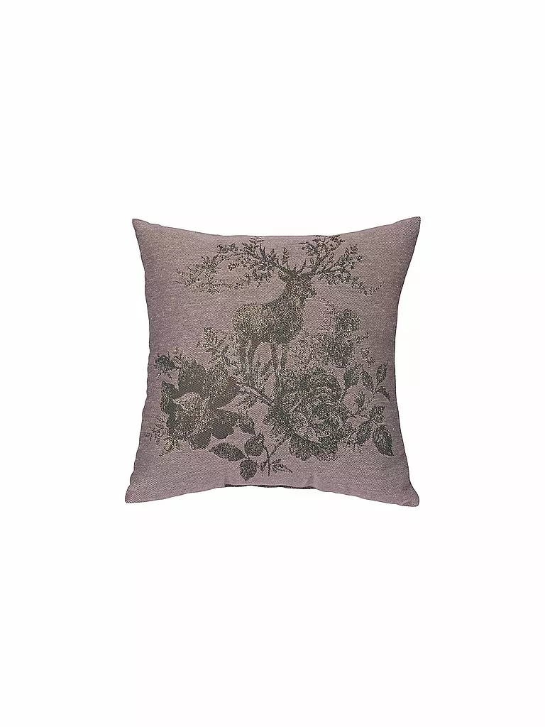 PICHLER | Jacquard Kissen gefüllt 33x33cm Prince Rosenholz | beere