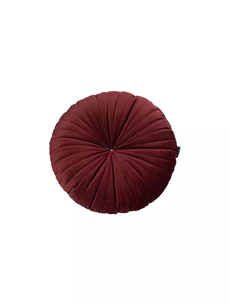 PICHLER | Samt Kissen rund 40cm Bordeaux | rot