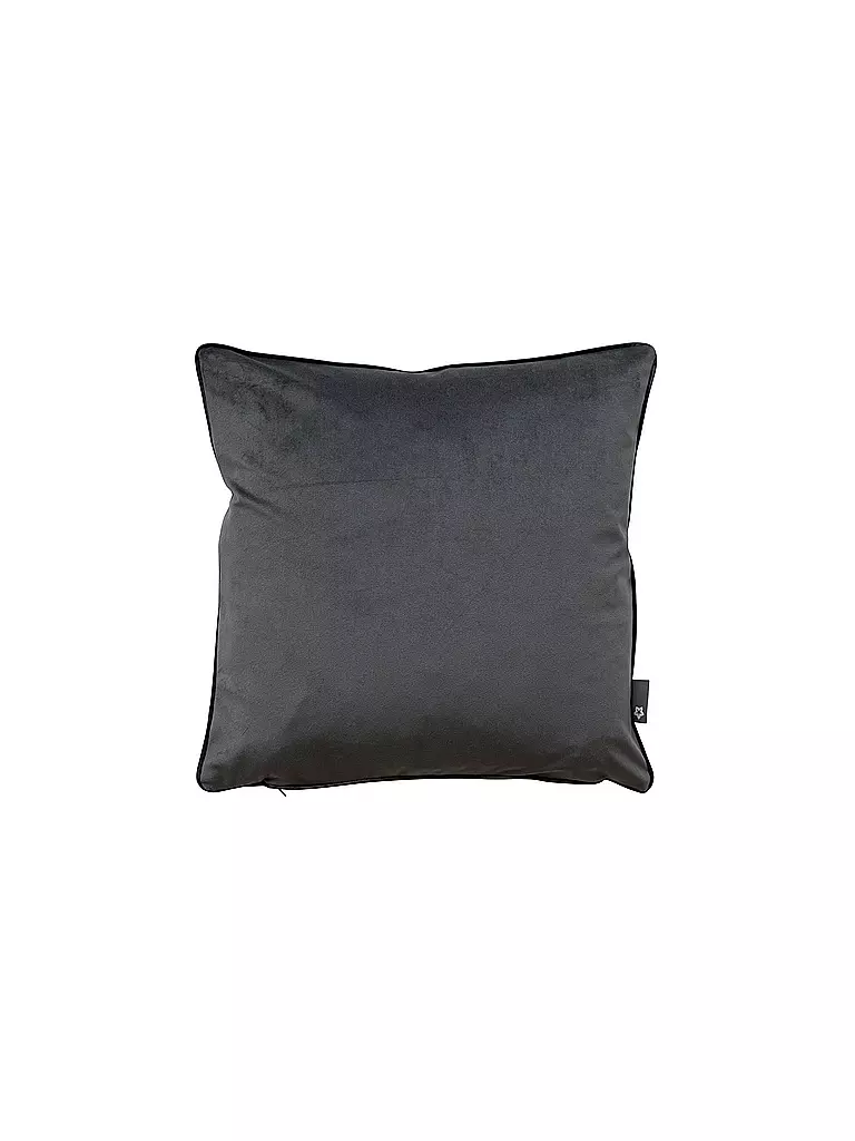 PICHLER | Samt Kissenhülle mit Keder 41x41cm Salon Anthrazit | grau