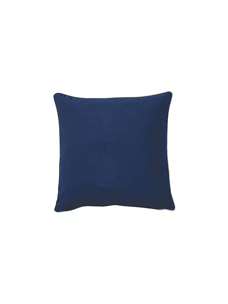 PICHLER | Velours-Kissenhülle "Melva" 41x41cm (Nachtblau) | blau