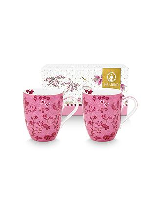 PIP STUDIO | Henkelbecher Large 2er Set 350ml JOLIE Flowers Pink