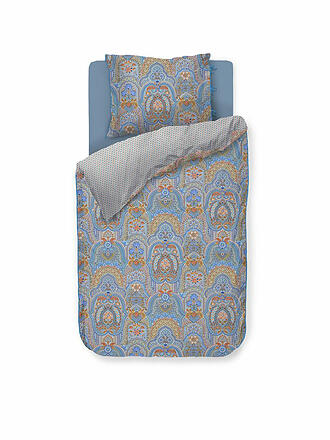 PIP STUDIO | Perkal Bettwäsche JABALI FLOWER 70x90cm / 140x200cm Blau