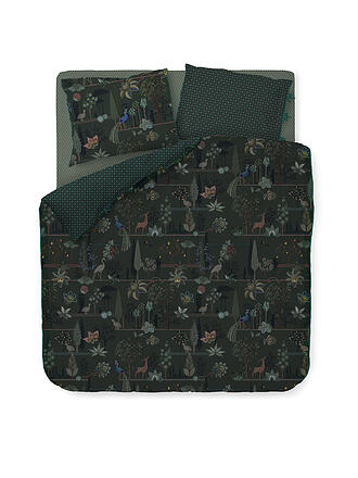 PIP STUDIO | Perkal Bettwäsche ALBERI 2x 70x90cm/200x200cm Dark Green