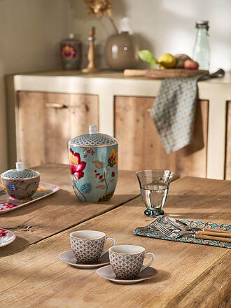 PIP STUDIO | Espressotasse mit Untertasse 2er Set 120ml BLOOMING TALES Khaki