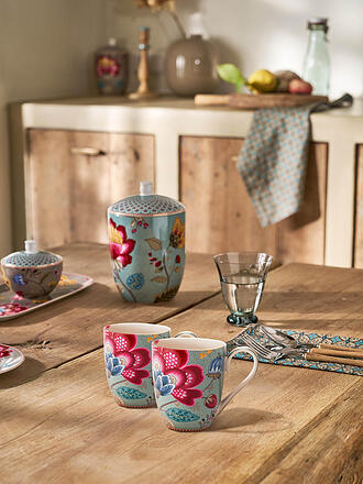 PIP STUDIO | Henkelbecher 2er Set 450ml  XLarge BLOOMING TALES Fantasy Blue