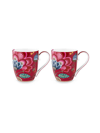 PIP STUDIO | Henkelbecher  2-tlg. BLOOMING TALES 2x450ml Fantasy Darkred