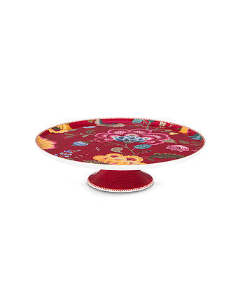 PIP STUDIO | Platte auf Fuss BLOOMING TALES 30,5cm Fantasy Darkred