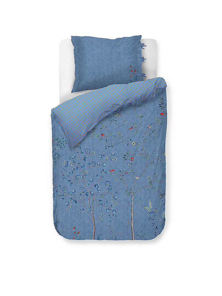PIP STUDIO Perkal Bettwäsche DESI GARDEN 70x90cm/140x200cm Blau blau