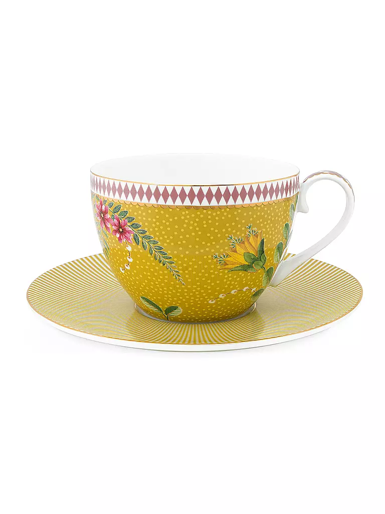 PIP STUDIO | Cappuccinotasse mit Untertasse LA MAJORELLE 280ml Gelb | gelb