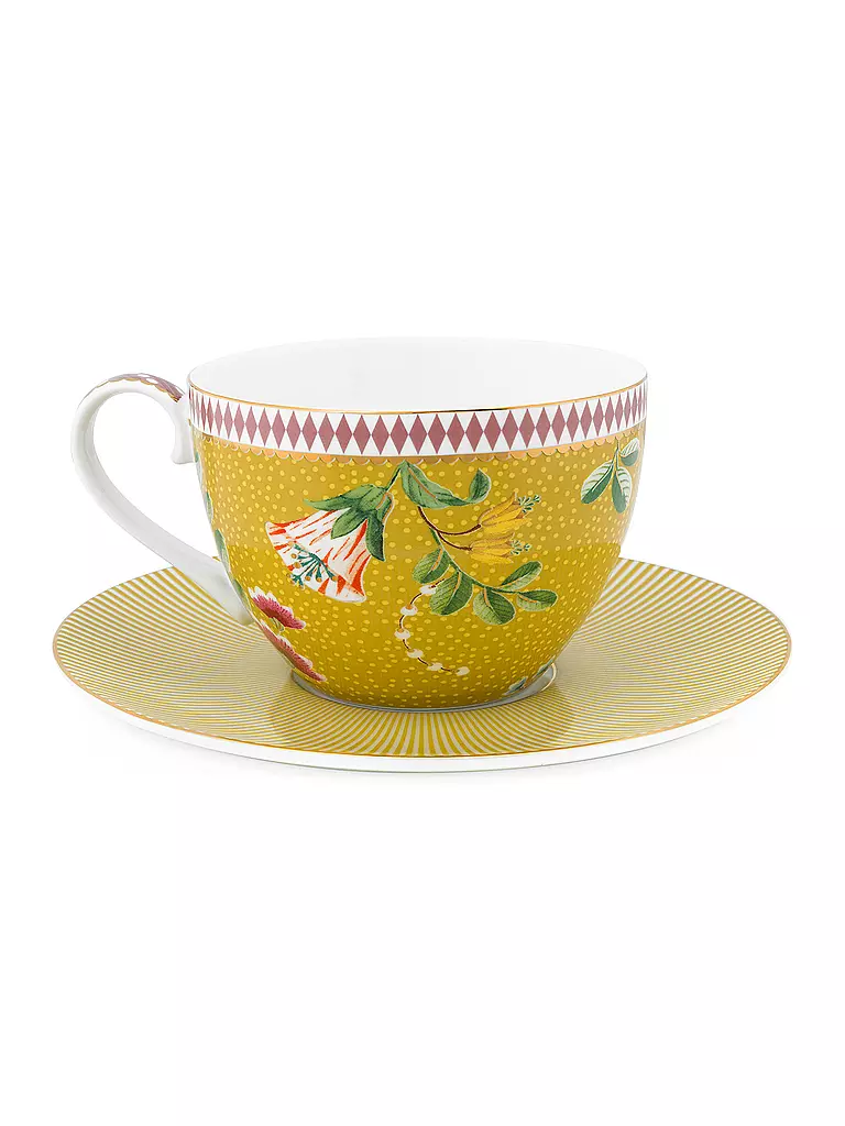 PIP STUDIO | Cappuccinotasse mit Untertasse LA MAJORELLE 280ml Gelb | gelb