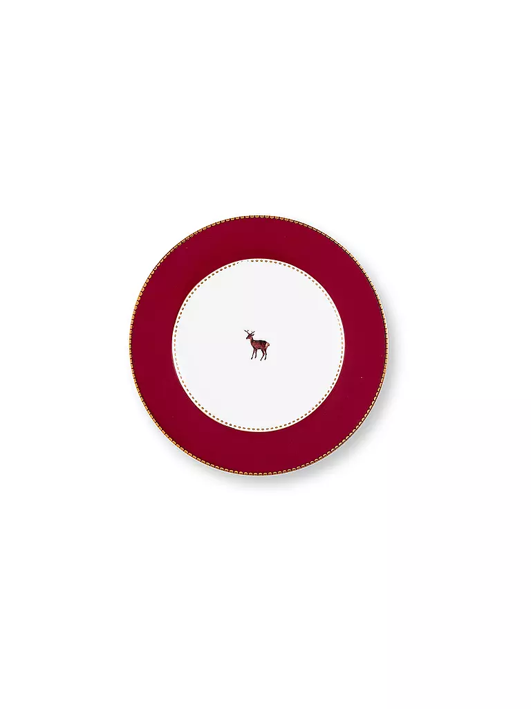 PIP STUDIO | Dessertteller 17cm LOVE BIRDS Dark Red | dunkelrot
