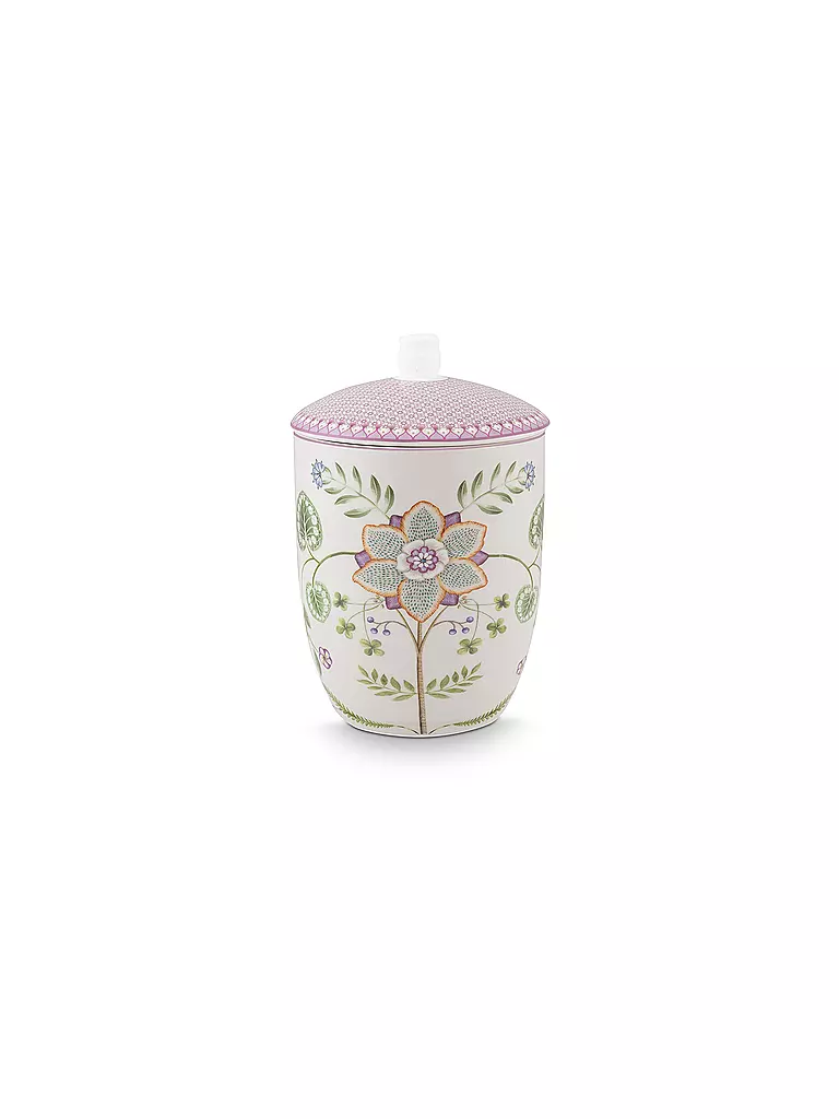 PIP STUDIO | Dose mit Deckel  LILY & LOTUS 1,5l Off White | lila