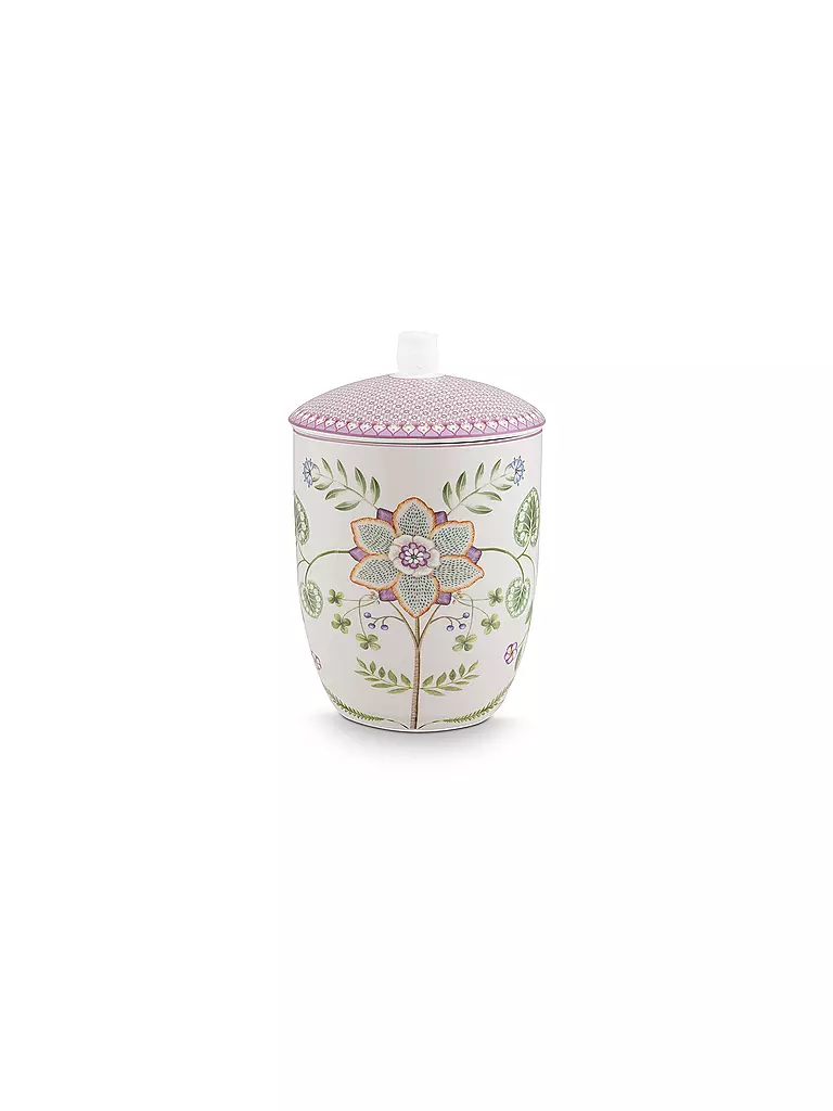 PIP STUDIO | Dose mit Deckel  LILY & LOTUS 1,5l Off White | lila